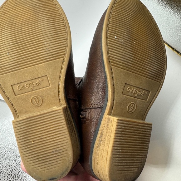 Cat & Jack Toddler Size 9 Kids' Brown Pleather Western Cowboy Boots - Picture 9 of 10